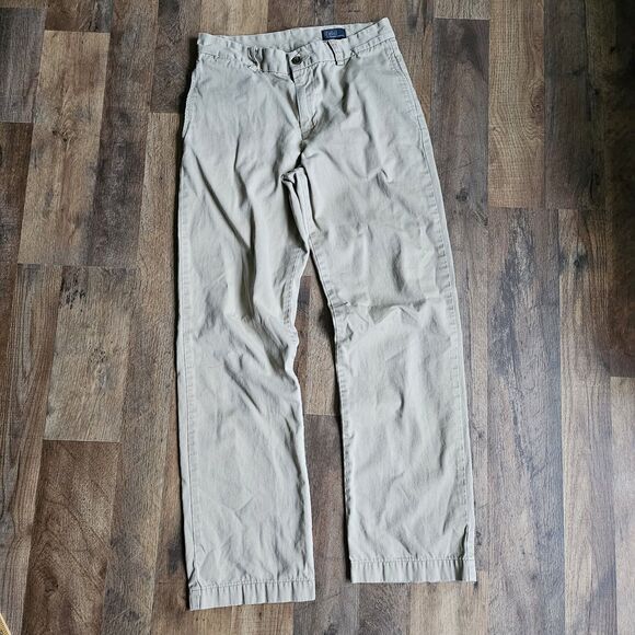 Ralph Lauren Polo Boys size 18 Khaki w/Blue Pony Chino Pants - Picture 1 of 7